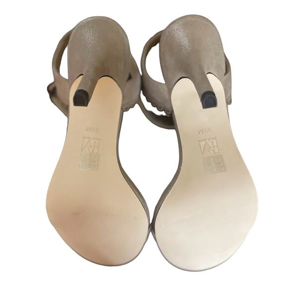 Pelle Moda Karen Pewter Heeled Sandal - Size 9.5M - NIB - Picture 7 of 10